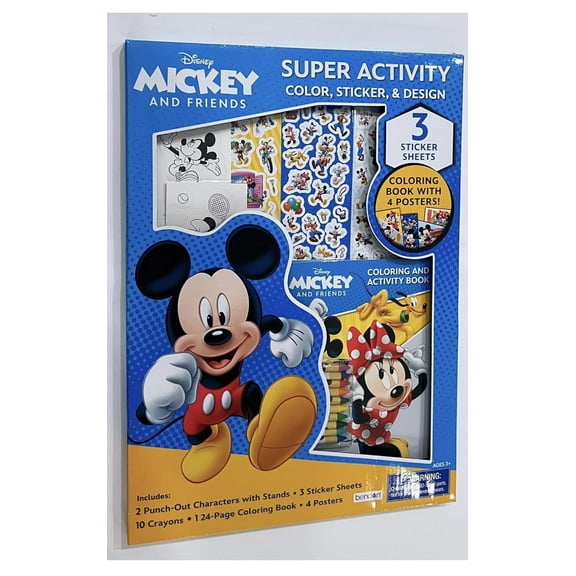 Disney Mickey and Friends Super Activity Color, Sticker & Design