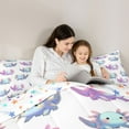 thumbnail image 5 of Homewish Cartoon Animal Axolotl Full Size Comforter Sets,Kawaii Sealife Bedding Comforter Set,Blue Pink Bedding Sets,For Teens,Microfiber Bedroom Decor Reversible,3-Piece, 5 of 8