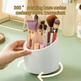 thumbnail image 6 of Dtchengua 360 Rotating Makeup Organizer Clear Cosmetic Storage Holder Tray with7 Compartment Makeup Brush Lip Gloss Organizer Case Swivel Makeup Storage Bucket Office Storage Cabinet, 6 of 8