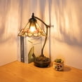 thumbnail image 2 of Kiven Cordless Table Lamp,1-Light Dimmable Bedside Lamps for Nightstand with Mosaic Glass Lampshade, Moroccan-Style Rechargeable Desk Lamp for Reading Home Decor Bedside DZ0488, 2 of 7