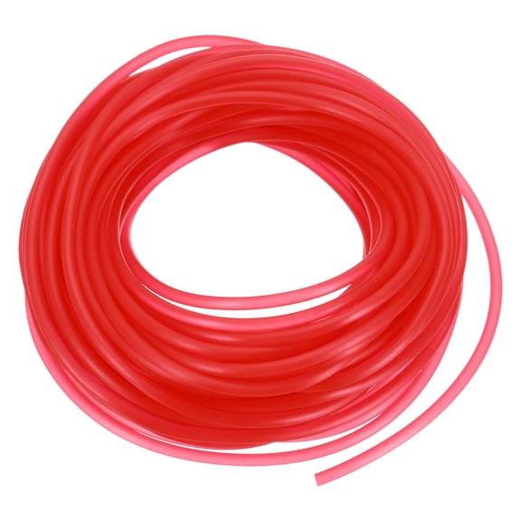 Solid Rubber Cord Tubing, 2mm OD x 33ft L Red Rubber Tube for DIY Craft Beading