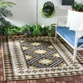 thumbnail image 3 of SAFAVIEH Veranda Magna Southwestern Indoor/Outdoor Area Rug, 5'3" x 7'7", Ivory/Charcoal, 3 of 5