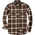 thumbnail image 1 of Alimens & Gentle Camisas casuales de franela a cuadros de manga larga con botones y ajuste regular para hombre, 1 of 4