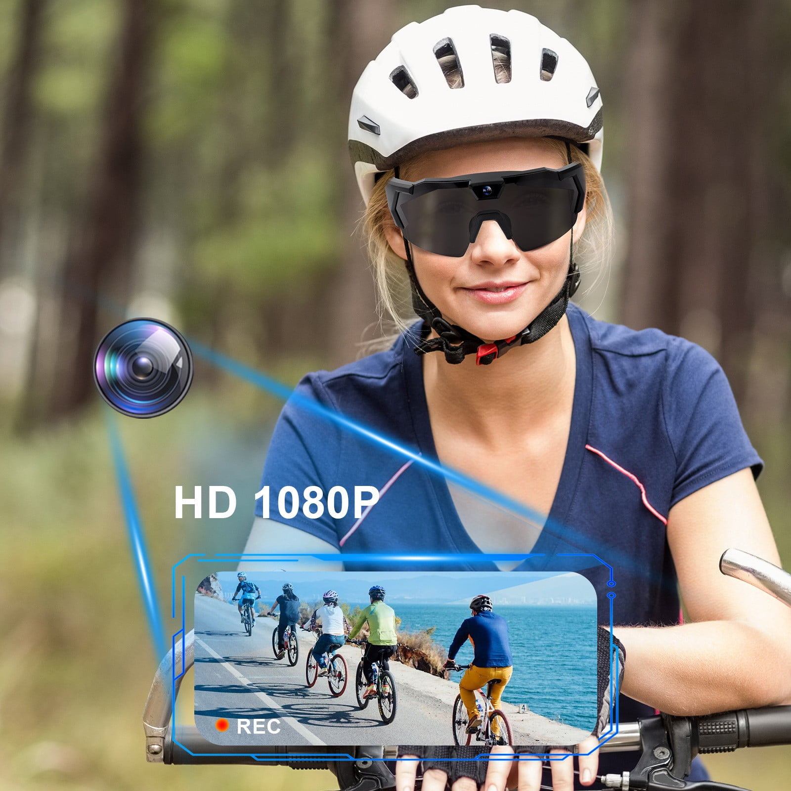 4K Video Recording Sports Glasses with HD Camera for Hands-Free Action and Adventure Footage