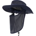 thumbnail image 3 of Sombrero para el sol al aire libre UPF 50 Protección impermeable Sombrero de pesca Cubierta para la cara Sombrero con solapa para el cuello de verano Azul real, 3 of 5