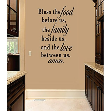 Decal ~ BLESS THE FOOD BEFORE US ~ WALL DECAL 19