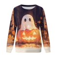 thumbnail image 6 of Towmus Halloween Shirts for Women Sweatshirt Cute Doll Graphic Pullover Tops Funny Novelty Pumpkin Print Crewneck Sweatshirts, 6 of 6