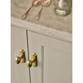 thumbnail image 3 of Goo-Ki Oval Brushed Gold Cabinet Knobs with Square Backplate, Zinc Alloy Cabinet Handles Hardware for Cupboard,Dresser & Drawer, 6 Packed, 3 of 7