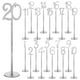 thumbnail image 2 of Números de mesa, tarjetas de número de mesa, centro de mesa de madera, letreros de mesa, tarjetas de lugar, 20 piezas de plata, 2 of 9