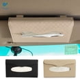 thumbnail image 7 of Deago Car Tissue Holder Sun Visor Tissue Holder Car Visor Napkin Holder PU Leather Backseat Tissue Case for Car/Truck (Beige), 7 of 7