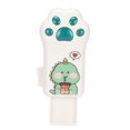 thumbnail image 1 of Memoria USB 2.0 con forma de pata de gato y diseño de dinosaurio verde para almacenamiento de información, transmisión de datos, PC y coche. 6 unidades., 1 of 14