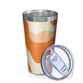 thumbnail image 2 of 16oz Tumblers Orange Modern Art Geometric Stainless Steel Vacuum Insulated Double Wall Travel Tumbler Cups Mug with Lid and Straw,Cleaning Brush for Coffee,Tea, 2 of 4