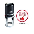 thumbnail image 1 of WELL DONE Round Self Inking Rubber Stamp Custom Shiny Personalized Teachers Stamps, 1 of 1
