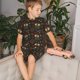 thumbnail image 4 of Balery Boho Owl Conjunto de Pijama Infantil de Manga Corta con Estampado – Ropa de Dormir de Algodón Suave-X-Large, 4 of 6
