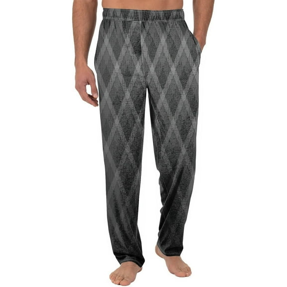ibuvkizy Mens Flannel Pajama Pants with Pockets,Men's Fashion Casual Home Print Design Straight Leg Casual Pants,S