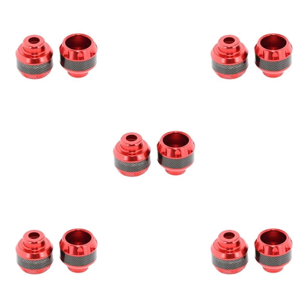 Riwesomey 1 par de copas de horquilla delantera de motocicleta, protección contra caídas, protectores deslizantes, protectores de choque, piezas de rojo 5piezas Riwesomey CBP185925