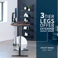 thumbnail image 6 of VIVO Electric 55" x 28" Stand Up Desk, Vintage Brown Table Top, Black Frame, 6 of 8