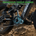 thumbnail image 6 of HOVSCO Electric Bike, 750W Motor, 28MPH Pedal Assist, 26'' Fat Tire E Mountain Bike, Hydraulic Disc Brakes, 48V 15AH Tested to UL 2849 Standard by SGS, 6 of 11