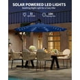 thumbnail image 4 of 10ft Solar LED Offset Hanging Market Patio Umbrella for Backyard, Poolside, Lawn and Garden w/Easy Tilt Adjustment, UV Protection, Sturdy 8 Ribs - with 32 LED Lights, 4 of 7