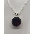 thumbnail image 5 of Natural 9mm Round Garnet Sterling Silver Necklace, 5 of 8