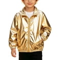 thumbnail image 3 of FSYBOA Boys Casual Jacket, Loose Fit Collared Long Sleeve Fashion Fall Outerwear Yellow Size 12-13T, 3 of 7