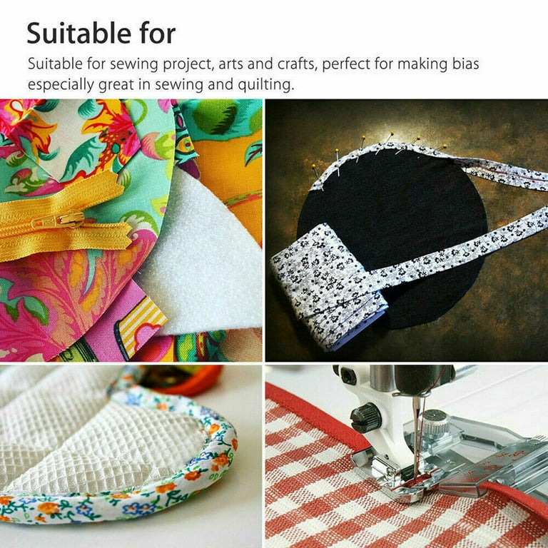 Fabric Bias Binding Tape Maker Kit Binder Foot For Sewing&Quilting