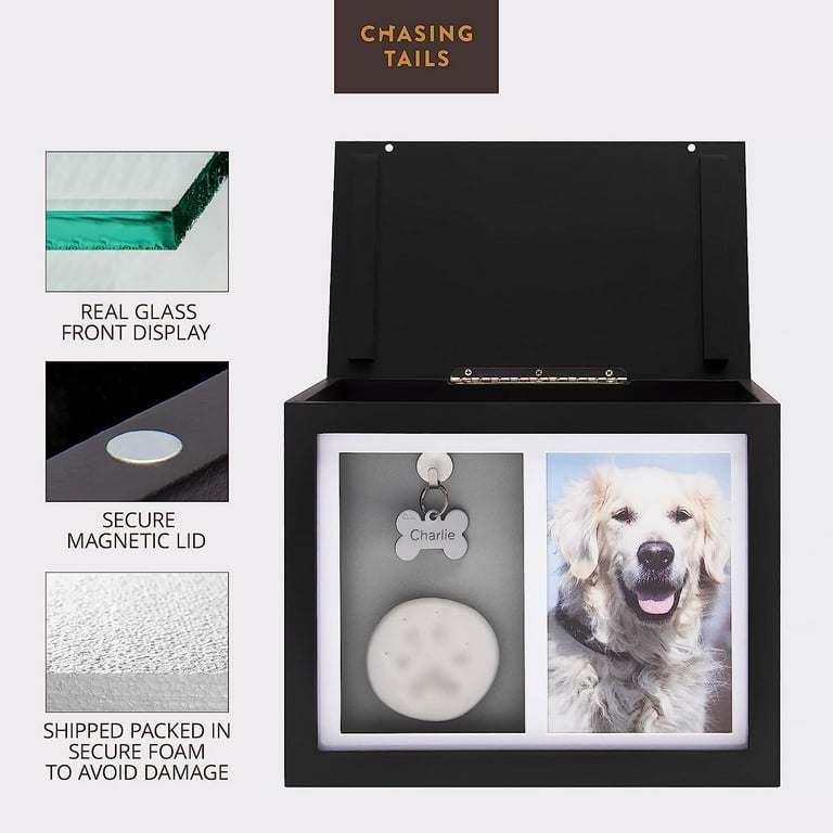 Shadow box outlet for pet ashes