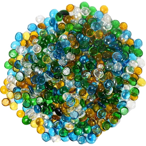 Around 2 Pounds of Decorative Stones Perfect for Aquariums, Vase Fillers, Table Scatter, Scrapbooking and Much More! Beautiful Gems! (Panacea Coastal Mix)