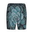 thumbnail image 2 of Lsque Blue Color Cactus Mens Sleep Pajama Shorts,Short Pajama Pants, Cotton Ultra-Soft Knit-3X-Large, 2 of 9