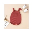 thumbnail image 3 of Franhais Baby Girls Knit Romper, Sleeveless Solid Fall Romper with Pocket for Casual Daily, 3 of 9