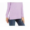 thumbnail image 3 of Style & Co. Womens Metallic Cowl Neck Sweater Purple L, 3 of 3