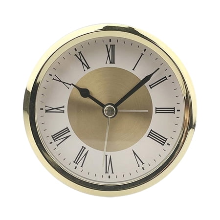 Gieenan Modern Minimalists Alloy Alarm Clock Insert Quiet Operations Large Roman Numberals Clock Movement Easy Battery Access
