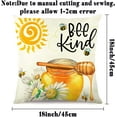thumbnail image 2 of Bumble Bee Decor, Bee Pillow Covers Set of 4, Decorative Spring Summer Sunflower Bee Happy Bee Kind Throw Pillow Covers, Honey Bee Decor for Couch, Living Room, Bedroom, Car, 18x18inch, 2 of 5