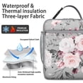 thumbnail image 2 of Floral Insulated Lunch Box Student Reusable Lunch Tote Bag with Detachable Handle Lunch Box Containers Picnic Travel, 2 of 6