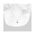 thumbnail image 3 of 2.00 T.C.W Pear Cut Aquamarine Gemstone Natural Diamond Beautiful Minimalist Pendant for Ladies 14K Yellow Gold With 18 inches Chain, 3 of 6
