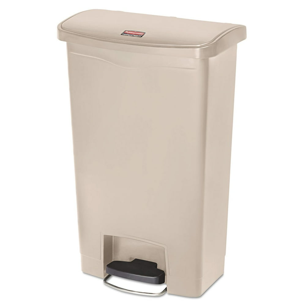 Rubbermaid Slim Jim Resin StepOn Container, Front Step Style, 13 Gal