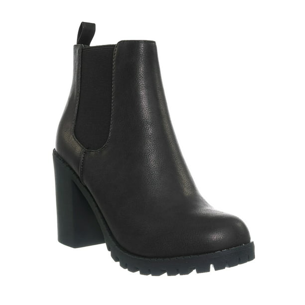 Glove 2, Block High Heel Chelsea Boots Women Lug Sole Ankle Bootie - Walmart.com