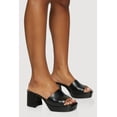 thumbnail image 2 of Women's Open Toe Platform Block Heel Mules, 2 of 3