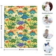 thumbnail image 4 of Colorful Dinosaurs Palm Trees Pattern Blanket,Comfortable Soft Lamb Wool Throw Blanket,All Season,Warm Lightweight Blankets for Sofa Bed Couch Living Room Chair,30"x40", 4 of 4