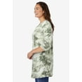 thumbnail image 3 of Woman Within Plus Size Three-Quarter Sleeve Notch-Neck Tunic, 3 of 6