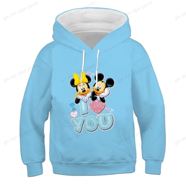 Sudaderas con capucha de Mickey Mouse para niños, ropa de primavera y otoño para niñas, sudaderas de manga larga, Tops con capucha de la serie Disney de 1 a 14 años, 150 zhangmengya CONDUJO