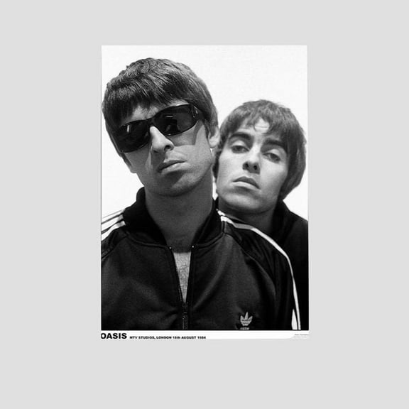 Music Poster Wall Poster Oasis MTV Studios 1994 Retro Style - Size 24''x36'' - Postora
