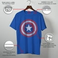 thumbnail image 3 of Men's Marvel Captain America Classic Shield Graphic Tee Royal Blue Medium, 3 of 10
