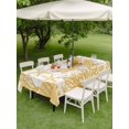 thumbnail image 4 of Outdoor Tablecloth with Umbrella Hole for Patio/Picnic/Party/Camping, Yellow Coastal Waterproof Table Cloth Rectangle Table Cover Washable, Nautical Coral Shell Conch Starfish Summer (52"x 70"), 4 of 9