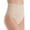 Nude, variant on Women's MeMoi MSM-101 SlimMe Seamless Hi Waist Control Brief Panty (Nude S)