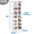 thumbnail image 3 of Tooloton 7-Tier Revolving Storage Carousel for Shoes & Handbags, White, 3 of 5