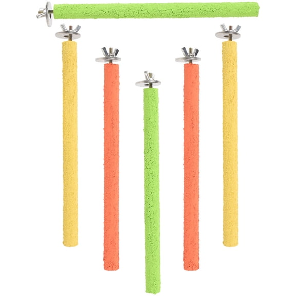 6pcs Bird Perch Parrot Stand Bird Stand Parrot Perch Bird Cage Perch Wooden Grinding Stick