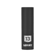 HART 10-Piece 3/8-inch Drive Metric Impact Socket Set, Chrome Vanadium Material with Storage Case