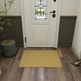 thumbnail image 2 of Ottomanson Solid Indoor Doormat 2'3" x 3' - Non Slip Low Pile Area Rug for Entryway, Beige, 2 of 11