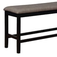 thumbnail image 3 of Benjara BM215439 Counter Height Bench with Fabric Upholstered Seat - Beige & Black - 25 x 16 x 42 in., 3 of 5